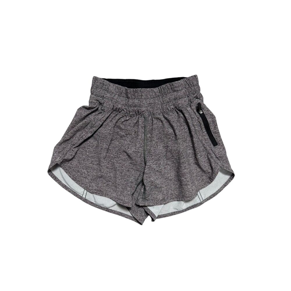 Lululemon kids Grey Athletic Running Shorts Lined Activewear Gym Shorts 2 - Picture 4 of 4